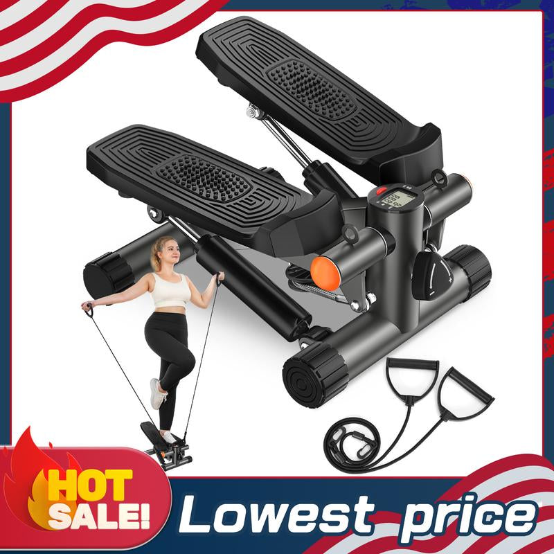 Mini Stepper with Resistance Bands Home Workout