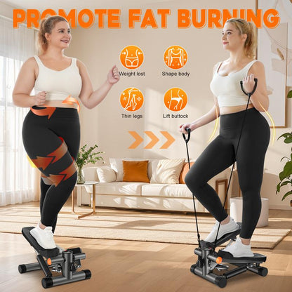 Mini Stepper with Resistance Bands Home Workout